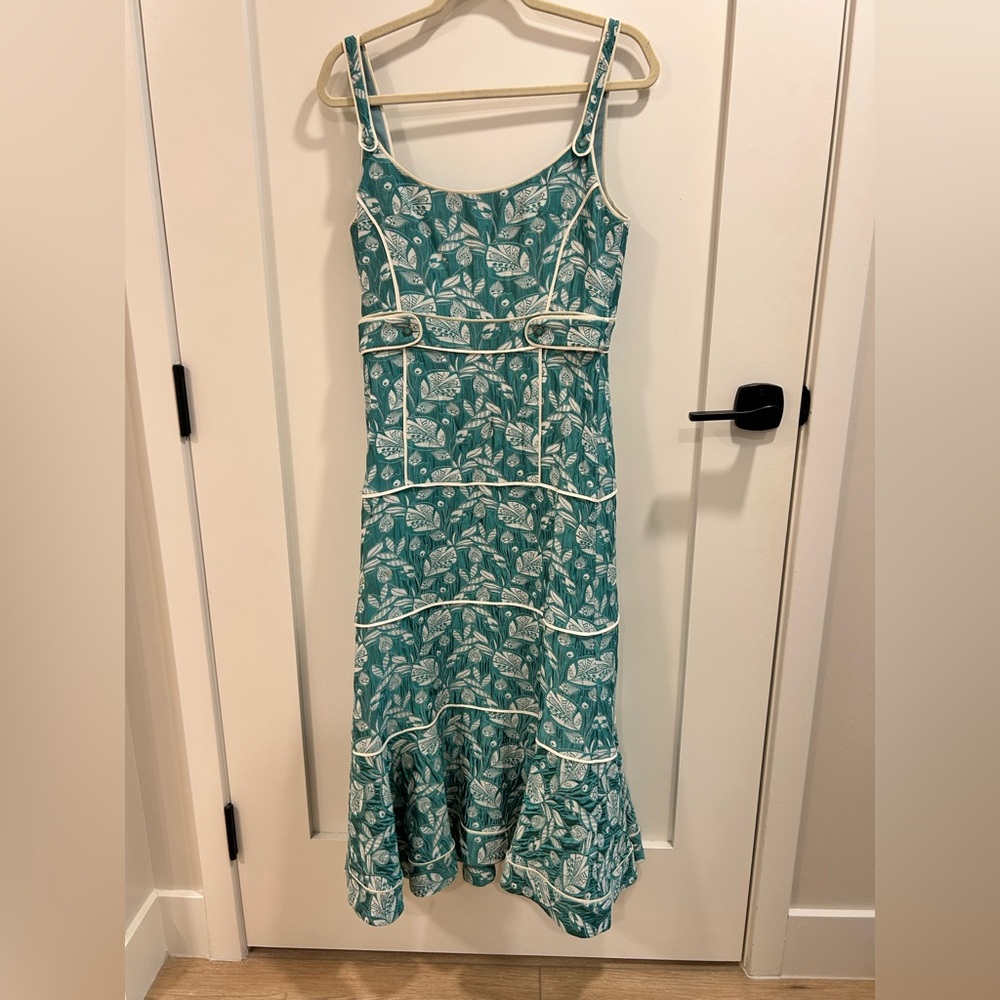 Alexis Turquoise Floral Midi Dress
